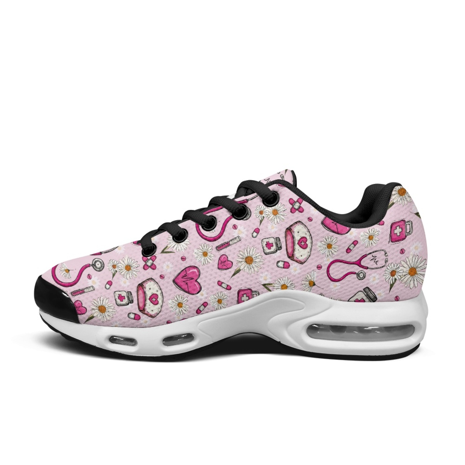PENSTROLL Pink Daisy Hearts Мя – обзор и цена Air Cushion Jogger Shoes Men