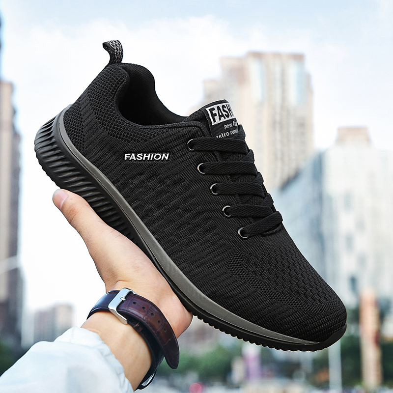 YRZL Спортивная обувь для мужч – обзор и цена Knit Fabric Lace Up Sneakers